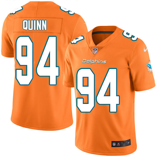 Nike Dolphins #94 Robert Quinn Orange Men's Stitched NFL Limited Rush Jersey
